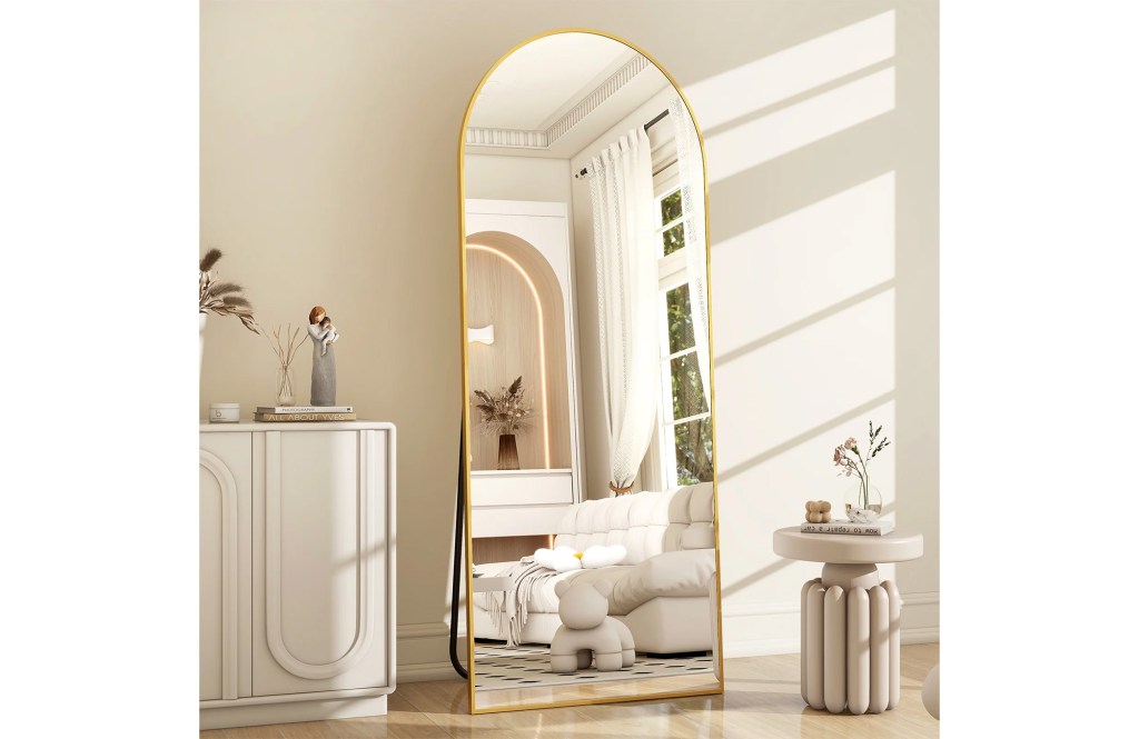 BEAUTYPEAK 64"x 21" Full Length Mirror Arched Standing Floor Mirror